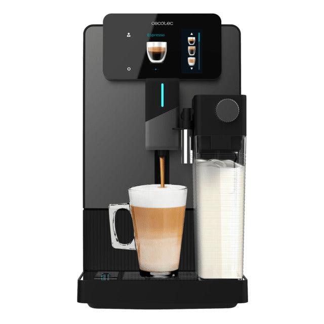 Compact super automatic Cremmaet Latte Touch coffee machine with 19 bars, milk reservoir and Thermoblock system.